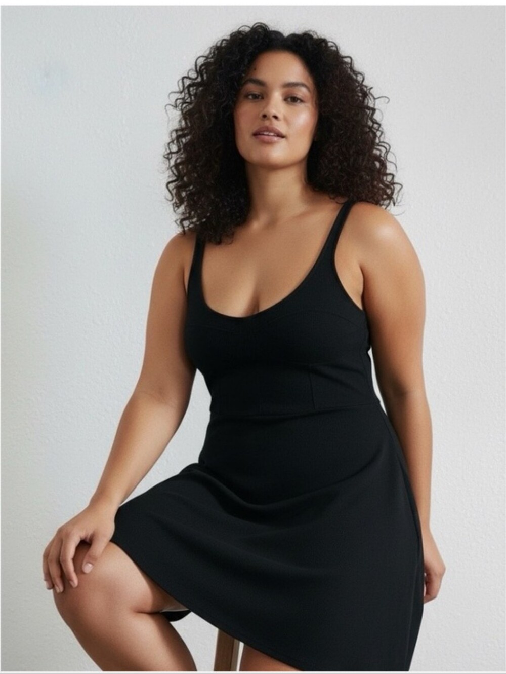 Universal Thread Black Scoop Neck Mini Dress